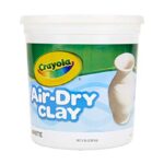 Crayola Air Dry Clay for Kids, Natural White Modeling Clay, 5 Lb Bucket [Amazon Exclusive]