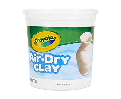 Crayola Air Dry Clay for Kids, Natural White Modeling Clay, 5 Lb Bucket [Amazon Exclusive]